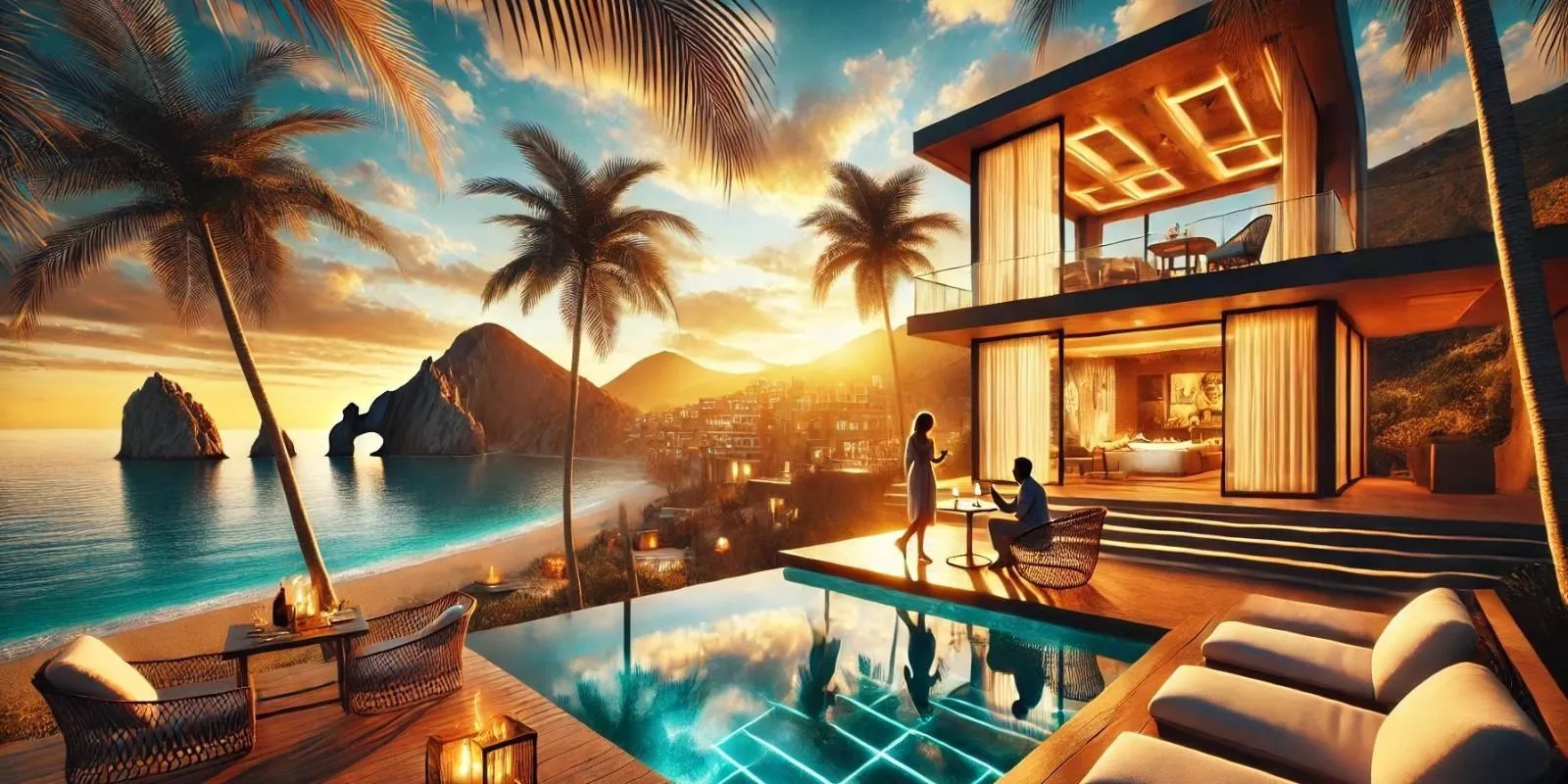 Vista aérea de Los Cabos, destino inmobiliario exclusivo en Baja California Sur